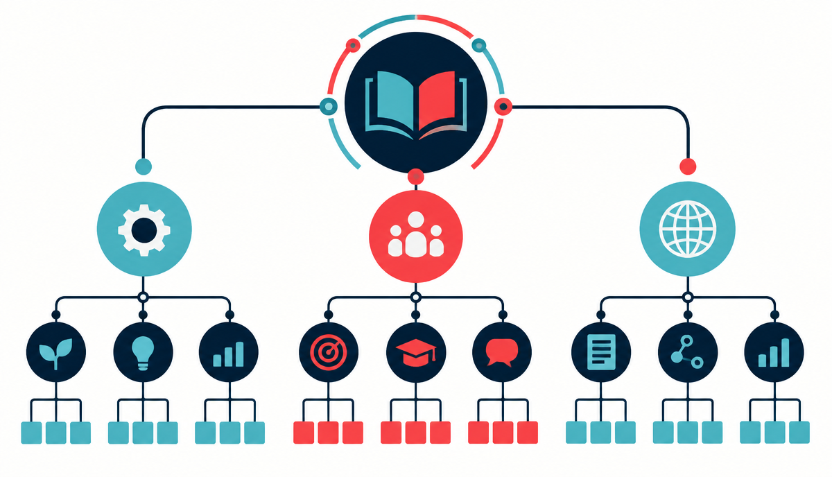 Estructura de capacitación corporativa por roles